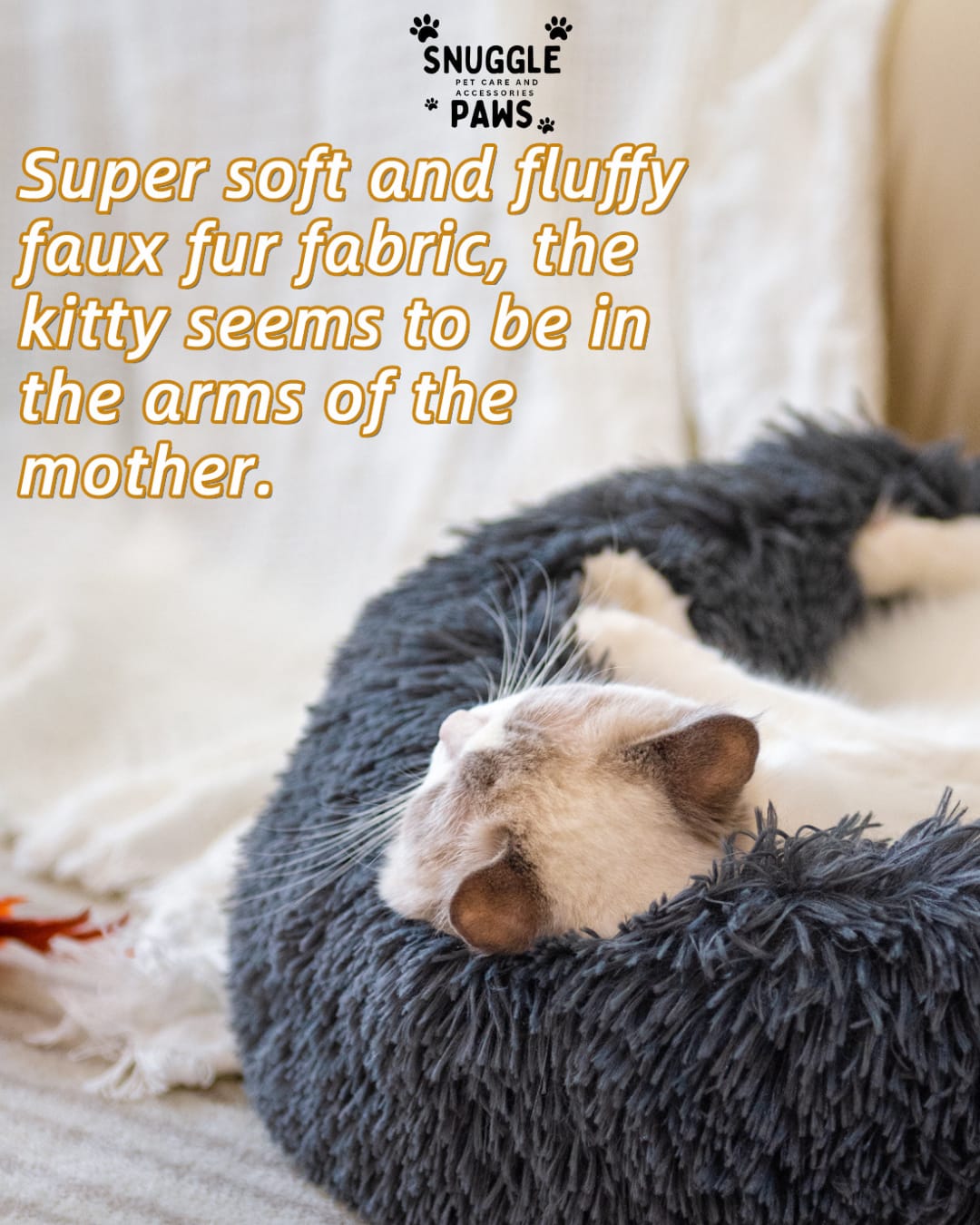 Round warm Plush Pet bed