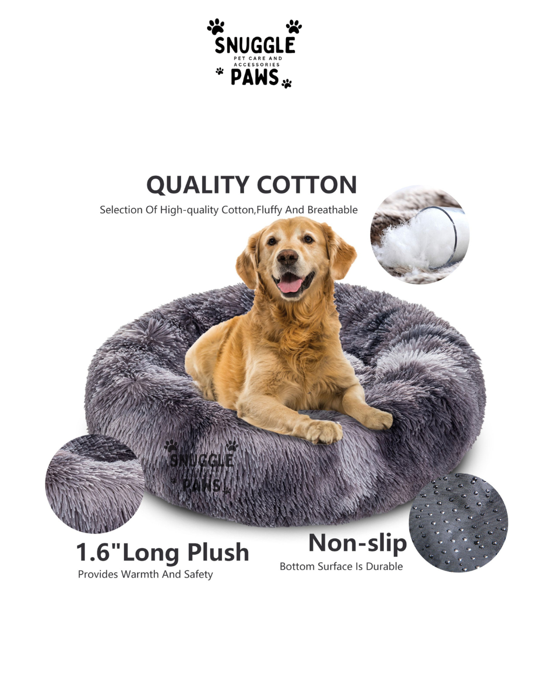 Fluffy Donut Dog Bed