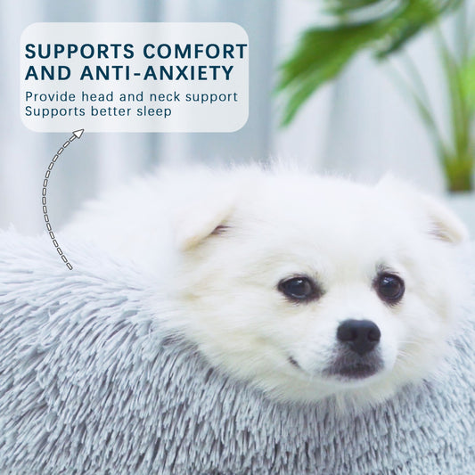 Round warm Plush Pet bed