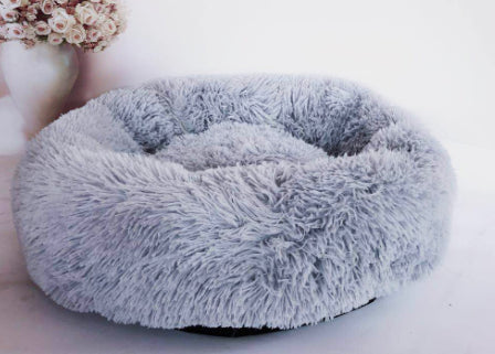 Round warm Plush Pet bed
