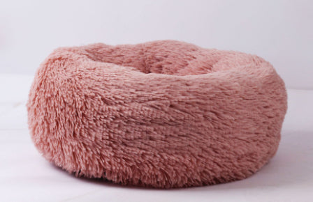 Round warm Plush Pet bed