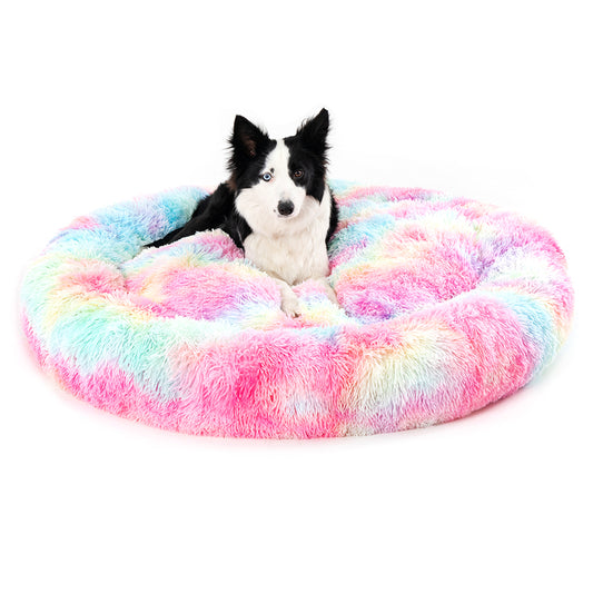 Fluffy Donut Dog Bed Comfort